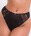 Scantilly Sheer Flora Deep Thong - Black Knickers 