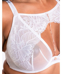 Scantilly Unveiled Deep Plunge Bra - White Bras 