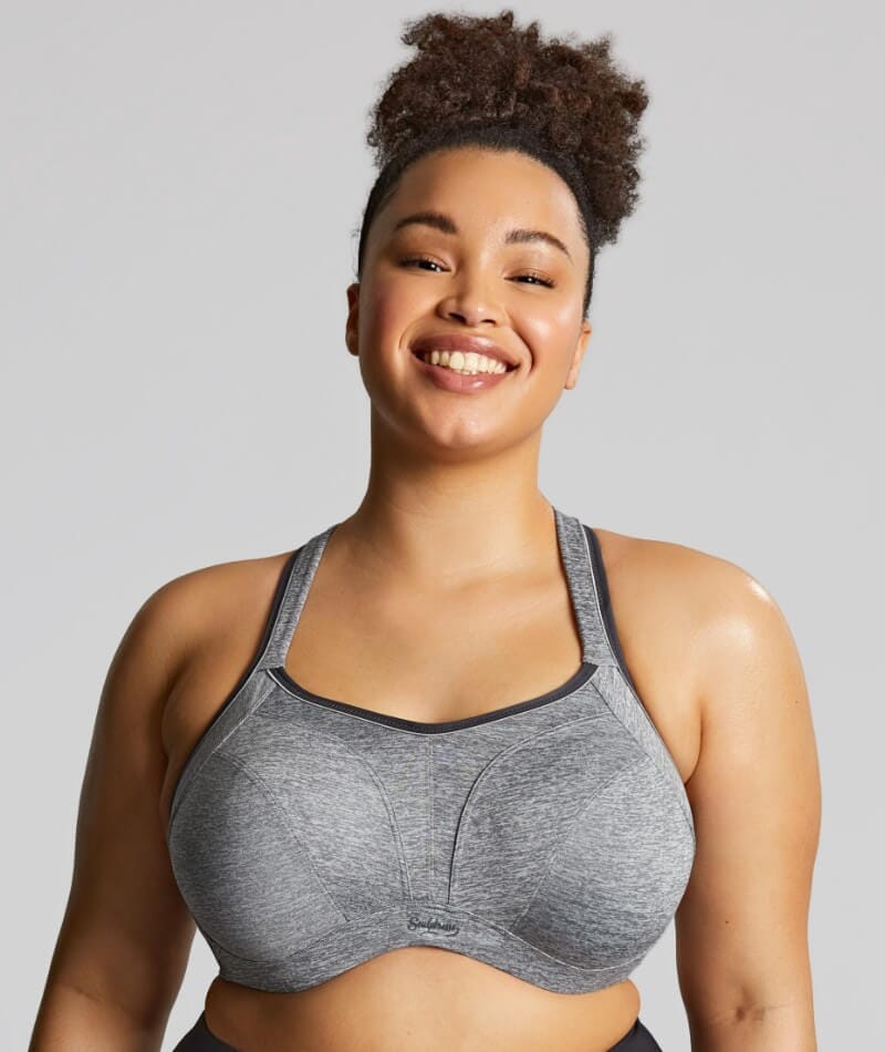 Sculptresse Activate Non Padded Underwired Sports Bra - Charcoal Marle Bras 