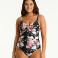 Sea Level Belle Tie Front DD-E Cup One Piece Swimsuit - Black