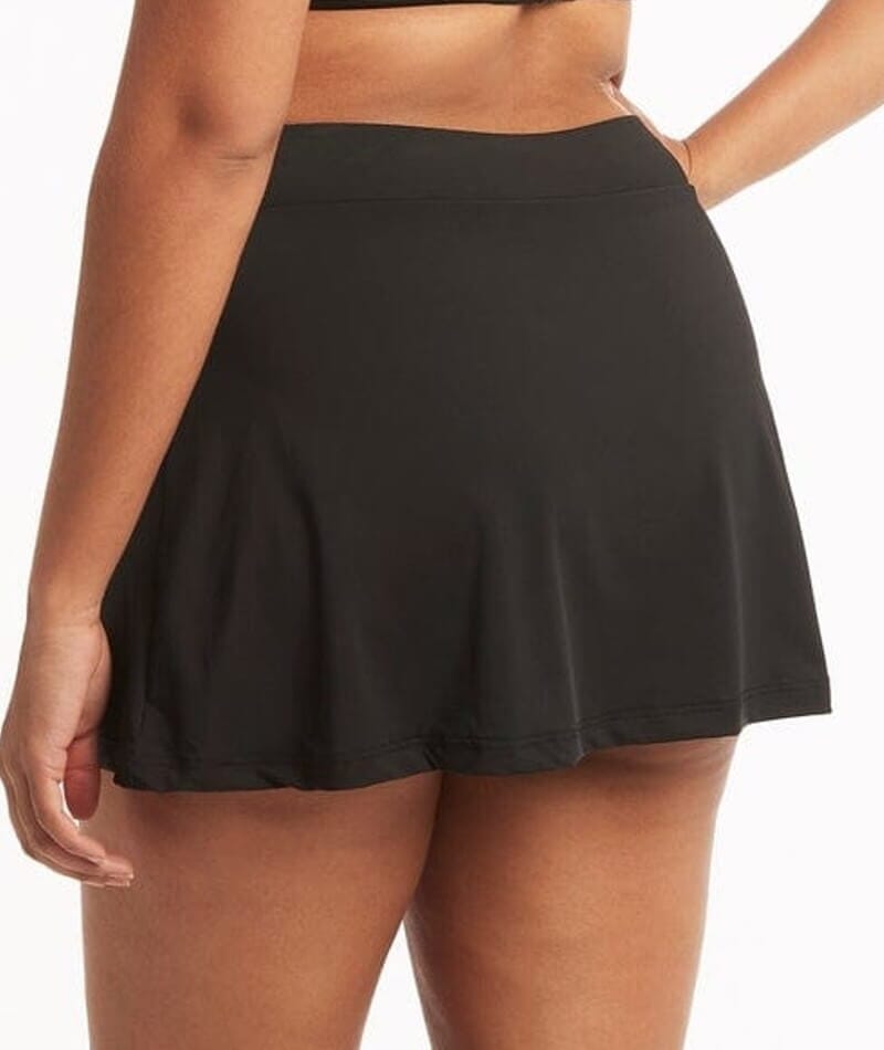 Sea Level Eco Essentials Swim Skirt - Black Swim 