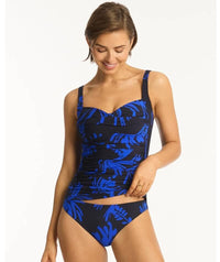 Sea Level Eco Essentials Twist Front A-DD Cup Singlet Top - Night Sky Swim 