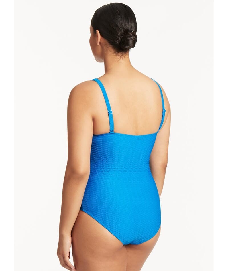 Sea Level Honeycomb Cross Front A-DD Cup One Piece Swimsuit - Capri Swim 