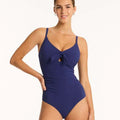 Sea Level Messina Tie Front DD-E Cup One Piece Swimsuit - French Navy