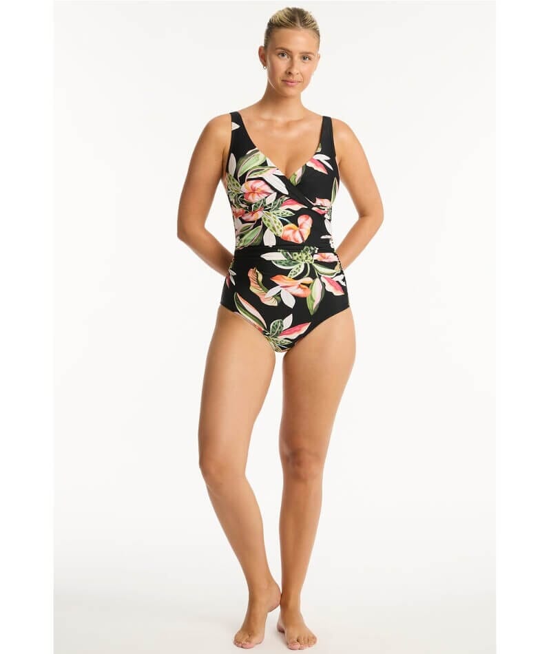 Sea Level Eco Essentials Cross Front A-DD Cup One Piece Swimsuit