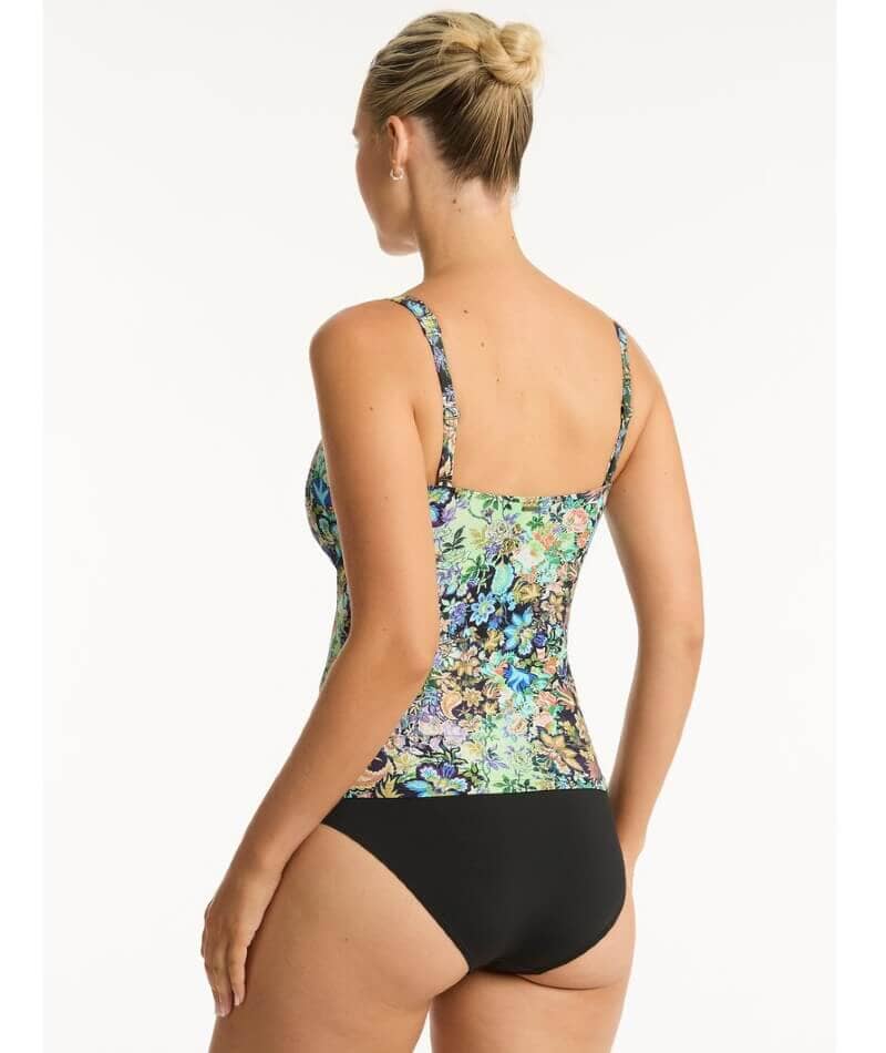 Sea Level Wildflower Twist Front A-DD Cup Singlet Top - Sea Swimwear 