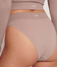 Sloggi Ever Infused Aloe High Leg Brief - Foggy Mauve Knickers 