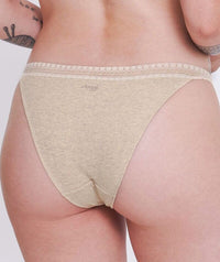 Sloggi Go Ribbed Tanga Brief 2 Pack - Grey Combination Knickers 