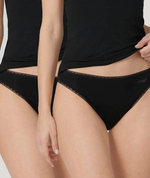 Sloggi Go Tai 2 Pack Brief - Black Knickers 