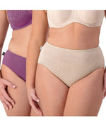 Sloggi Hikini 2 Pack Brief - Violet - Dark Combination Knickers 