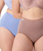 Sloggi Maxi Brief 2 Pack - Riviera/Cacao Knickers 