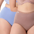 Sloggi Maxi Brief 2 Pack - Riviera/Cacao