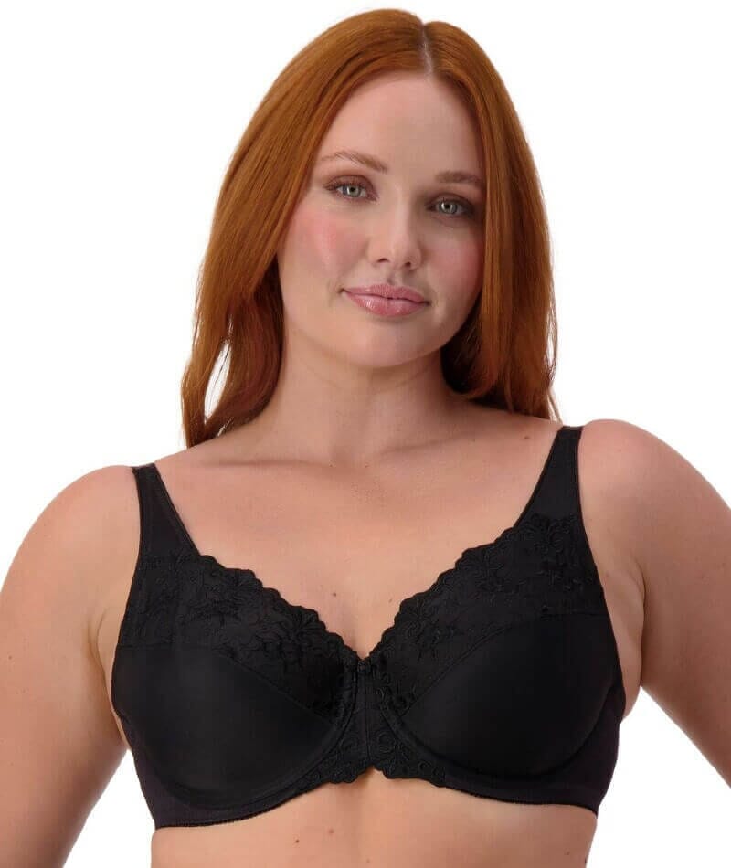 Triumph Embroidered Minimizer Bra - Black Bras 