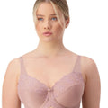 Triumph Embroidered Minimizer Bra - Chocolate Mousse