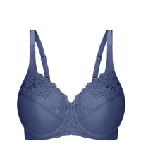 Triumph Embroidered Minimizer Bra - Indigo Blue Bra 