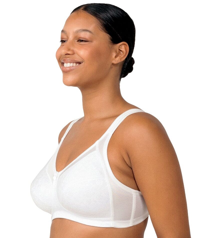 Buy BODYCARE Cotton Wirefree Adjustable Straps Soft Cup Padded Bra-5543W  White at
