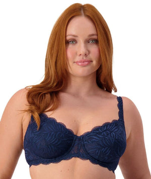 Triumph Essential Lace Balconette Bra - Navy Blue Bras 