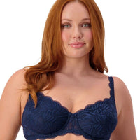 Triumph Essential Lace Balconette Bra - Navy Blue