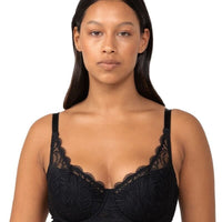 Triumph Essential Lace Underwire Half-Cup Padded Balconette Bra - Black