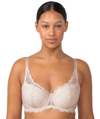 Triumph Essential Lace Underwire Half-Cup Padded Balconette Bra - Nude Pink Bras 