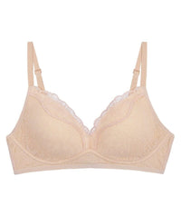 Triumph Fit Smart Plunge Padded Wire-free Bra - Light Brown Bras 