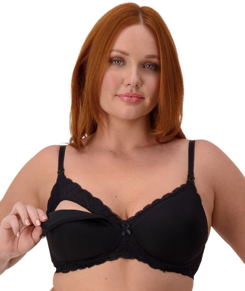 Triumph Gorgeous Mama Lace Maternity & Nursing Wire-free Bra - Black Bras 