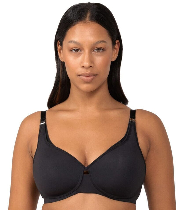Bestform Striped Wire-Free Cotton Bra With Lightly Lined Cups - White -  Curvy
