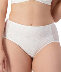 Triumph Lacy Minimiser Maxi Brief - White Knickers 