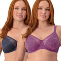 Triumph Lacy Minimizer 2 Pack Bra - Nuit/Amethyst