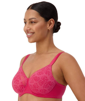 Buy Triumph Lily Minimizer Wired Non Padded Lacy Minimizer Bra-Pink online