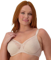 Triumph Lacy Minimizer Bra - New Beige Bras 