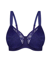 Triumph Lacy Minimizer Bra - True Navy Bras 