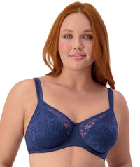 Triumph Lacy Minimizer Bra - True Navy Bras 