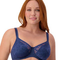 Triumph Lacy Minimizer Bra - True Navy