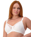 Triumph Lacy Minimizer Bra - White Bras 