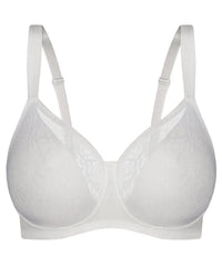 Triumph Lacy Minimizer Bra - White Bras 