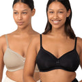 Triumph Mamabel Smooth Wire-free Maternity Bra 2 Pack - Black/Nude