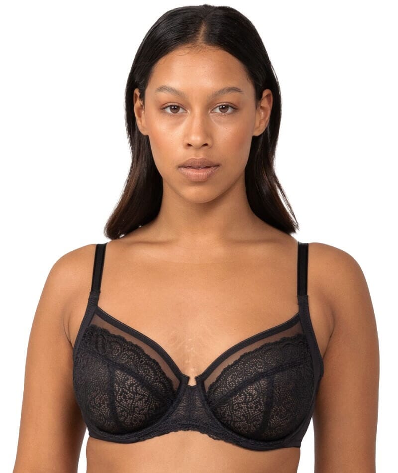 Wholesale black lace balconette bra For Supportive Underwear 
