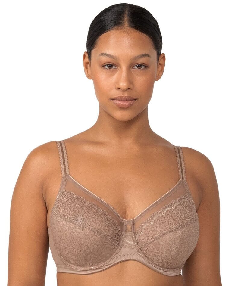 Triumph Sheer Underwired Bra - Mocca Bras 