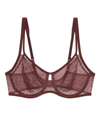 Triumph Signature Sheer Underwired Minimiser Bra - Decadent Chocolate Bras 