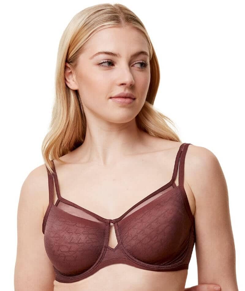 Triumph Signature Sheer Underwired Minimiser Bra Decadent Chocolate