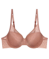 Triumph Signature Sheer Underwired Padded Half Cup Bra - Toasted Almond Bras 