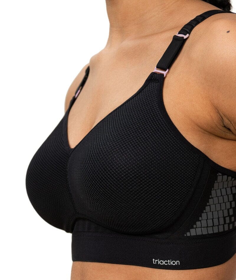 Triumph Triaction Extreme Lite Wire-free Sports Bra - Grey - Curvy Bras