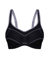 Triumph Triaction Performance Sports Bra - Black / Silver Bras 