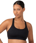 Triumph Triaction Seamfree Wire-free Crop Top Bra - Black Bras 