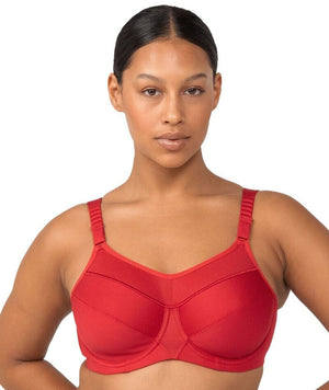 Triumph Triaction Ultra Underwired Sports Bra - Shanghai Red Bras 