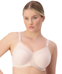 Triumph Triaction Ultra Underwired Padded Sports Bra - Fig Pink Bras 