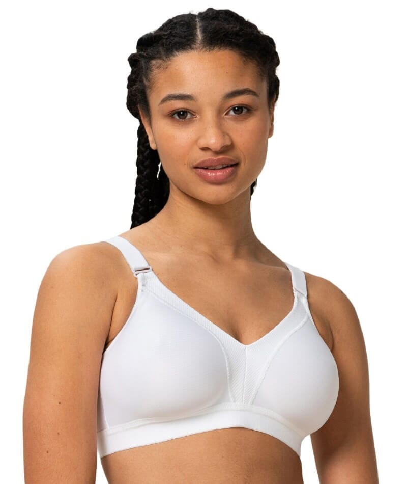 Triumph Triaction Wellness Wire-free Sports Bra - White Bras 