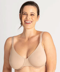 Underbliss Invisibliss Moulded Microfibre Underwire Bra 2 Pack - Nude Bras 