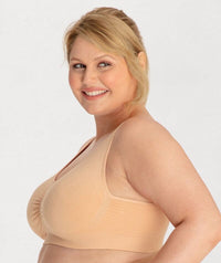 Underbliss Seamless Bamboo Blend Comfort Wire-free Bra - Frappe Bras 